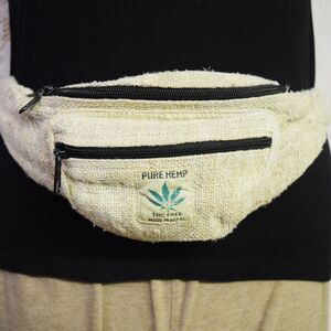 Hemp Fiber THC Free Fanny Pack Indie Festival Burning Man Concert Nepal Lap Bag